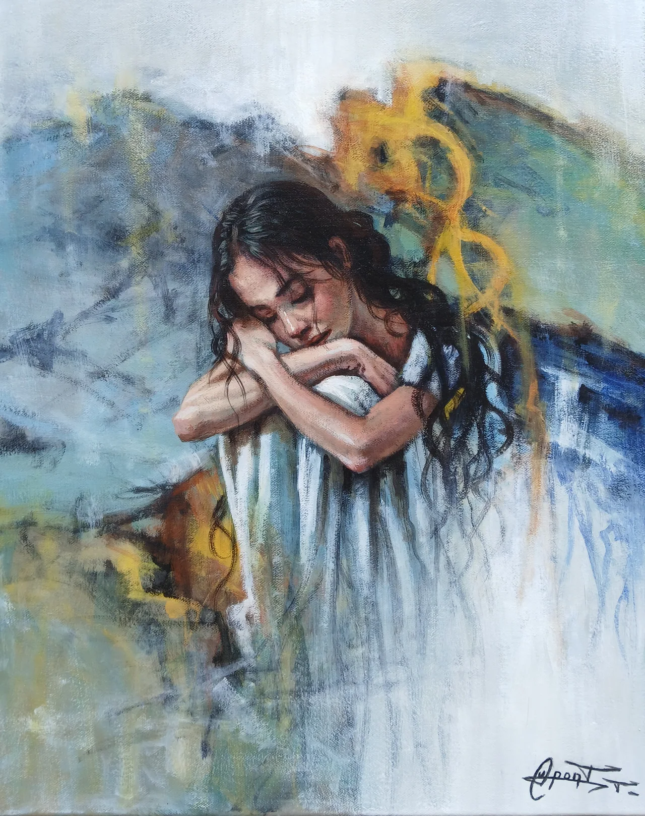 AF8, peinture acrylique contemporaine, figure contemporaine peinte par Thierry Dupont en Loire-Atlantique